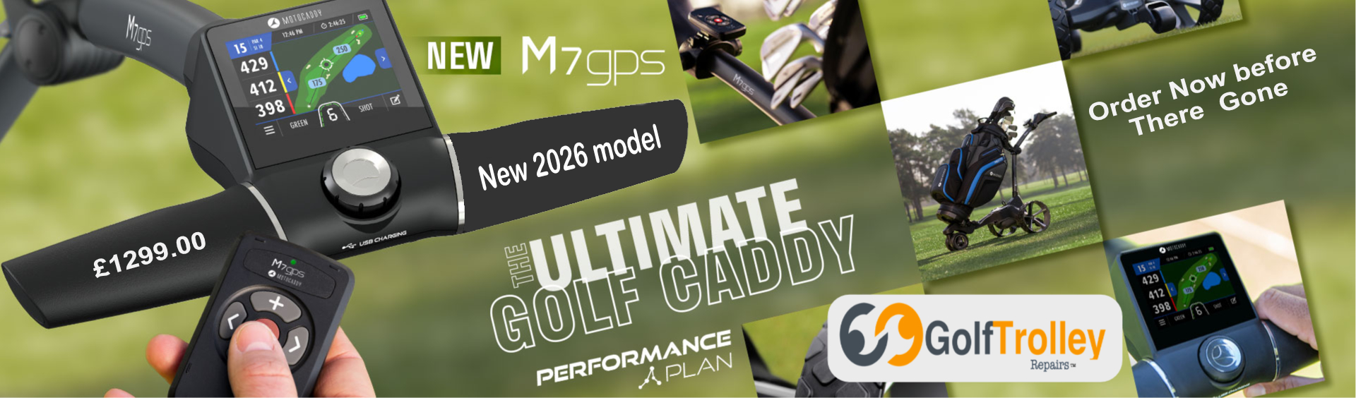 Motocaddy M7 GPS Electric Golf Trolley